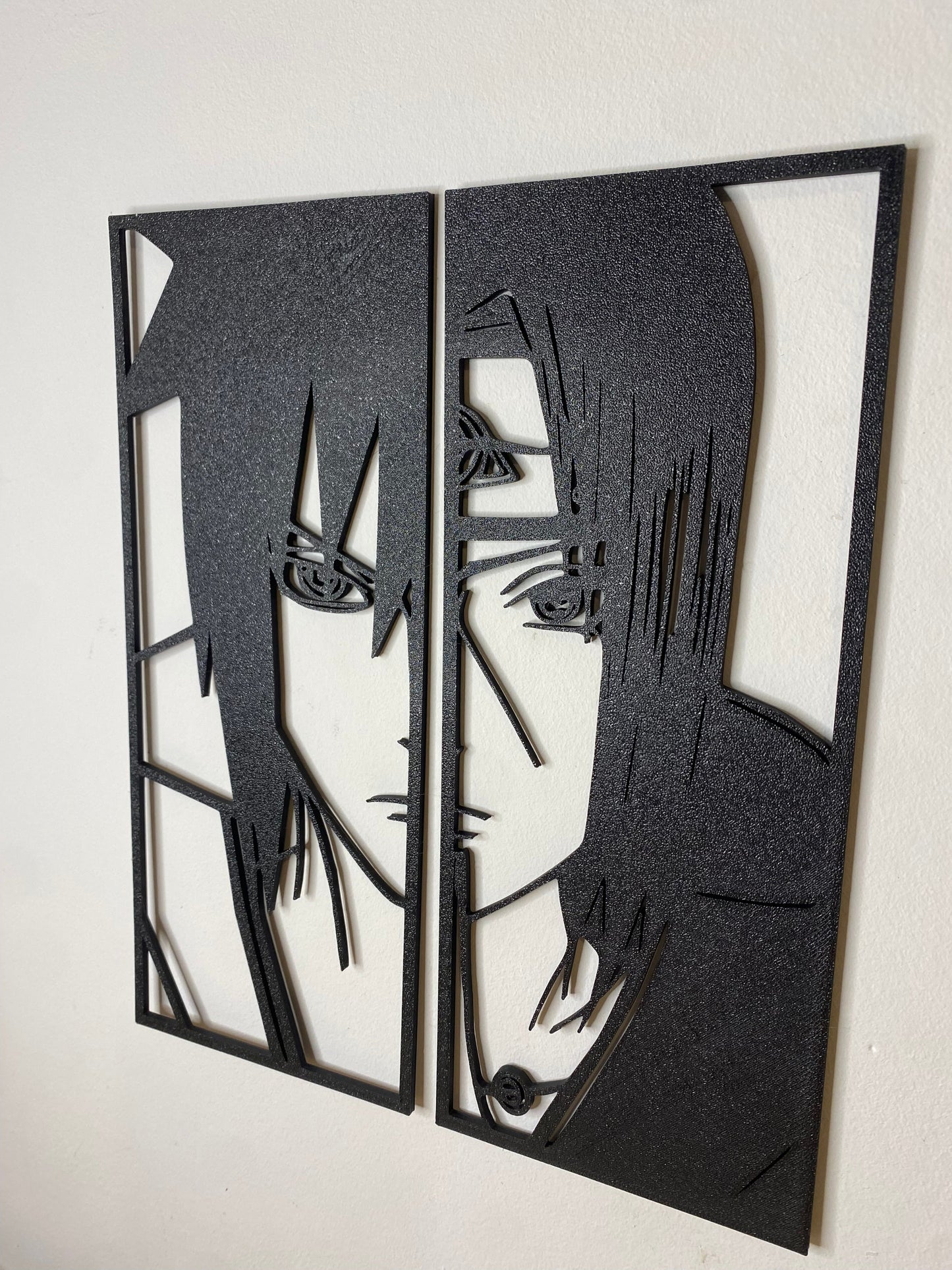 Duo de décorations Itachi et Sasuke Uchiha (Naruto) Bois et Traits