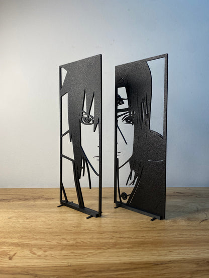 Duo de décorations Itachi et Sasuke Uchiha (Naruto) Bois et Traits