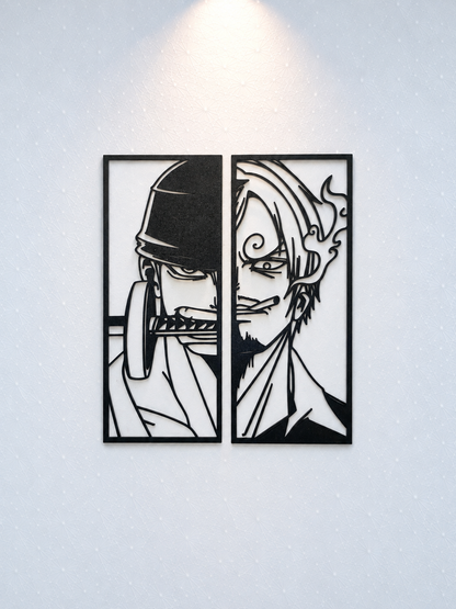 Décoration One Piece Zoro & Sanji – Déco Manga Anime – Idée Cadeau