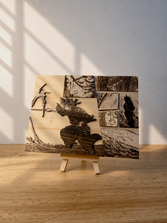 Gravure sur bois Vagabond – Le mouvement de l’eau | Artisanal