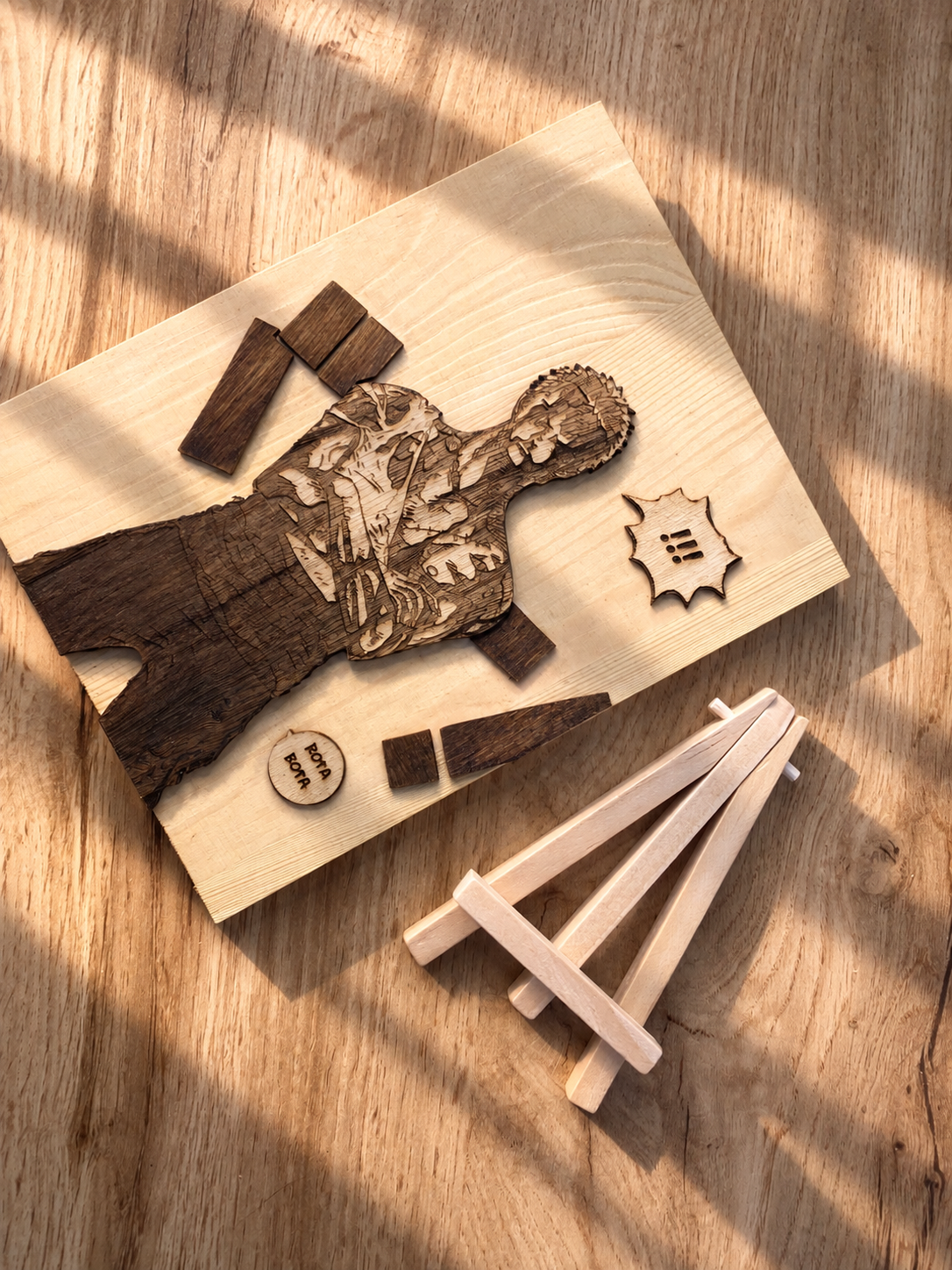 Gravure sur bois One Piece – Zoro « Nothing Happened » | Artisanal – Recto/Verso