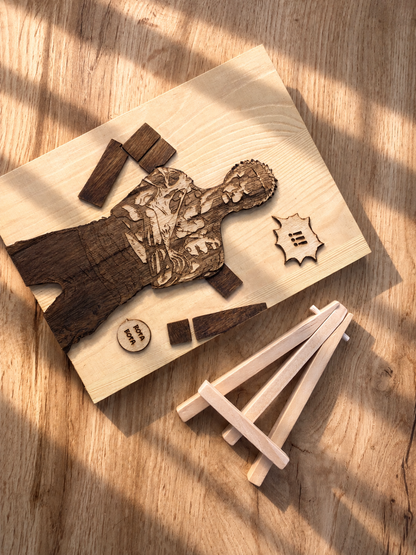 Gravure sur bois One Piece – Zoro « Nothing Happened » | Artisanal – Recto/Verso