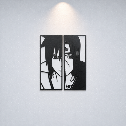 Duo de décorations Itachi et Sasuke Uchiha (Naruto)