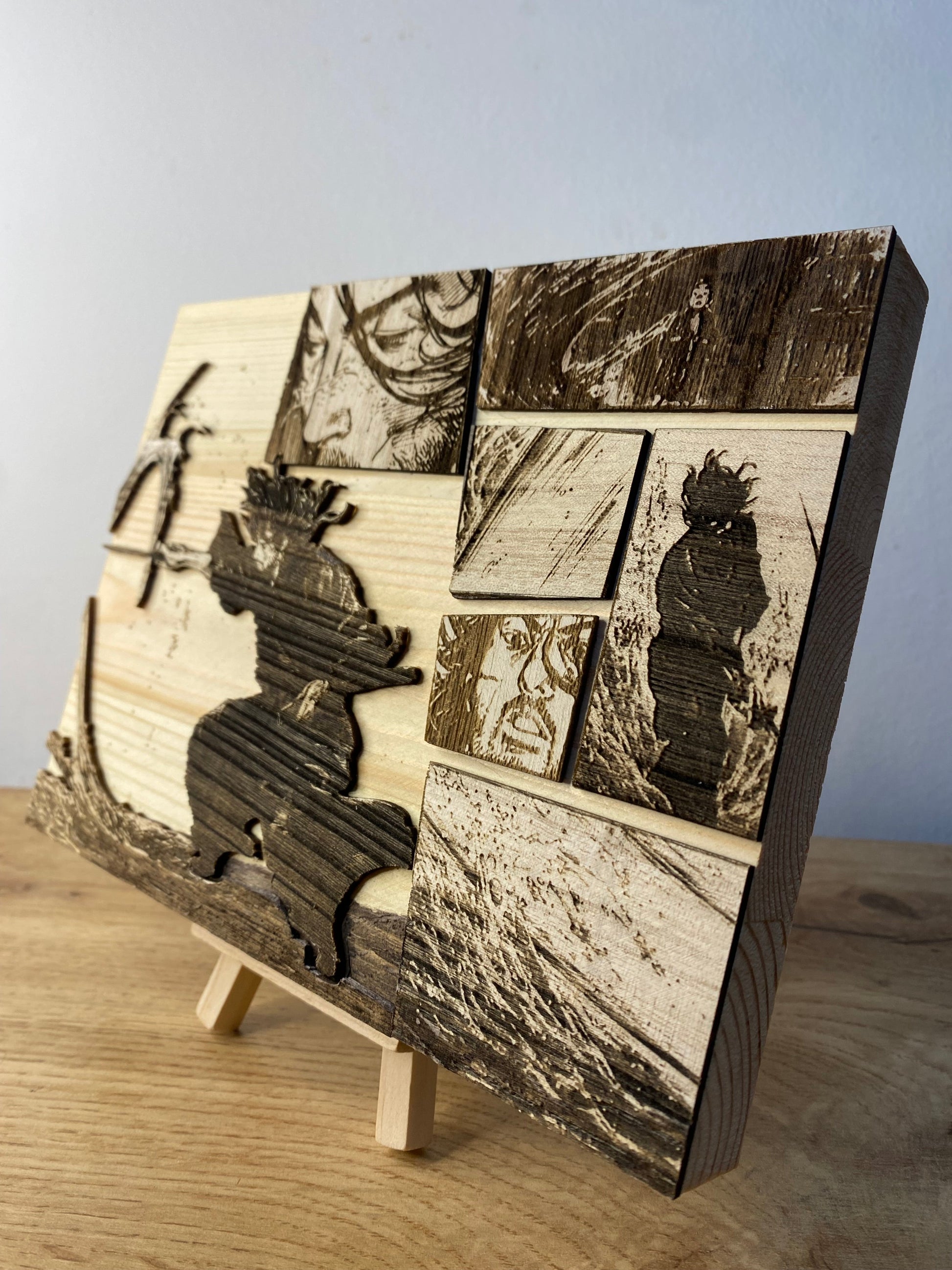 Gravure sur bois Vagabond – Le mouvement de l’eau | Artisanal Bois et Traits