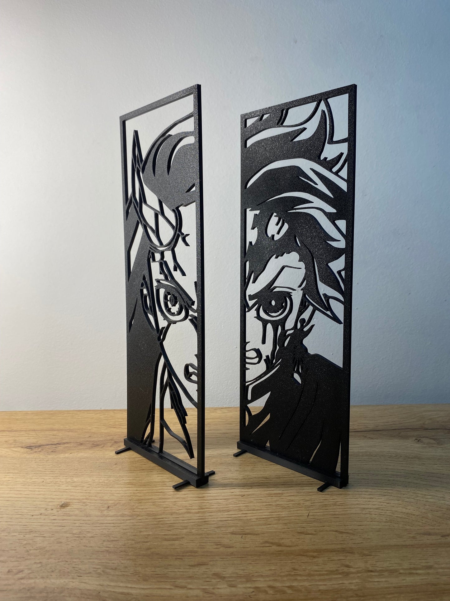 Duo de décorations Nezuko et Tanjiro Kamado (Demon Slayer) Bois et Traits