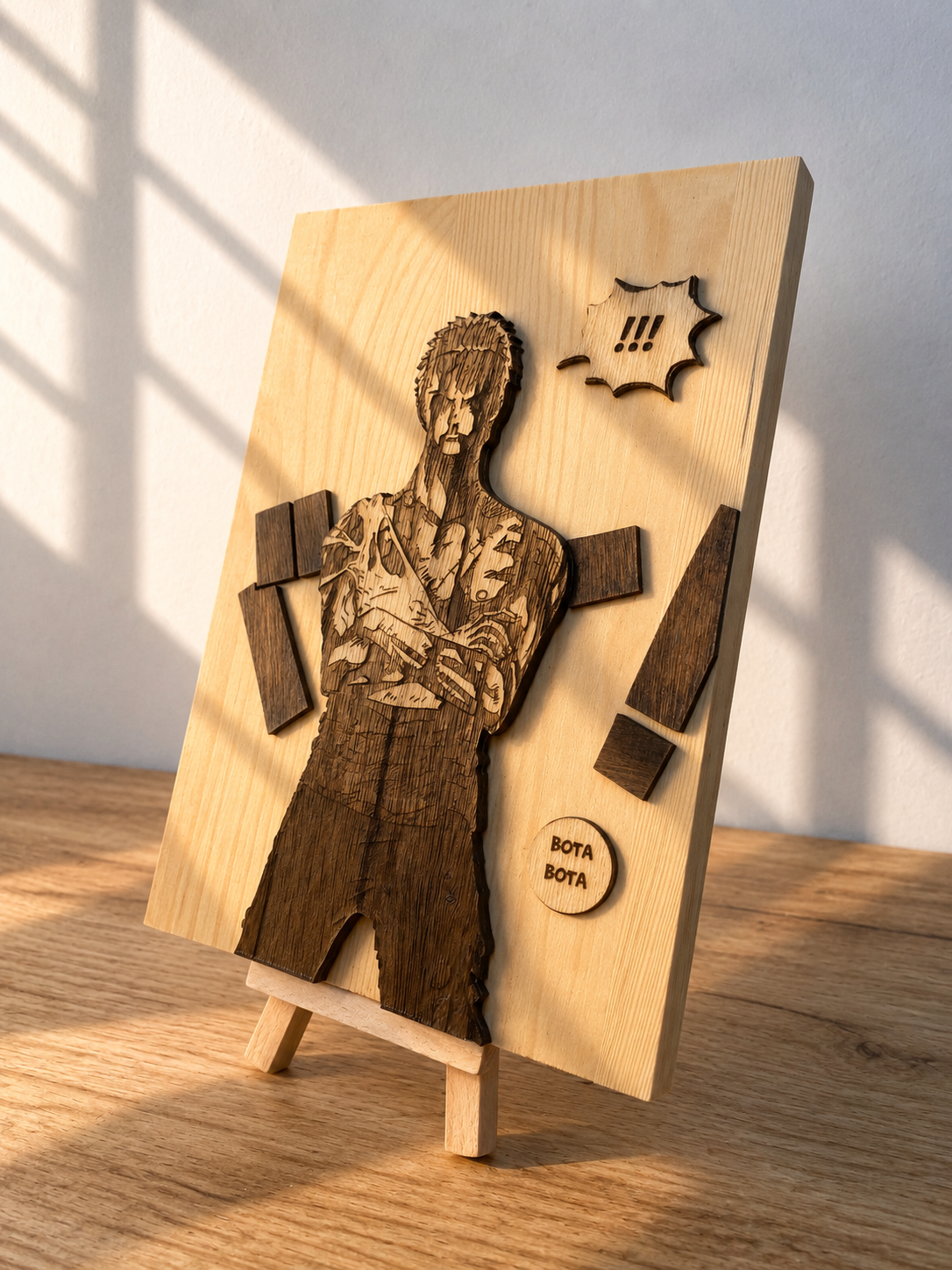 Gravure sur bois One Piece – Zoro « Nothing Happened » | Artisanal – Recto/Verso