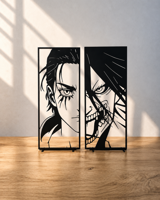 Duo de décorations Eren Jäger et Titan Assaillant SNK (l'Attaque des Titans)