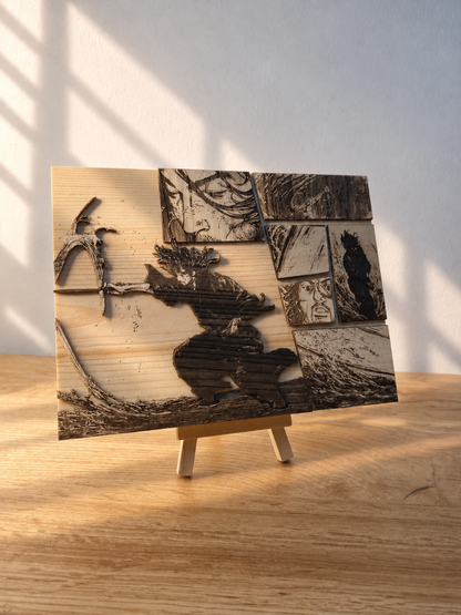 Gravure sur bois Vagabond – Le mouvement de l’eau | Artisanal