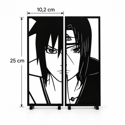 Duo de décorations Itachi et Sasuke Uchiha (Naruto)