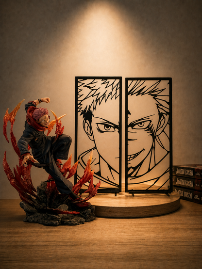 Duo de décorations Sukuna et Yuji (Jujutsu Kaisen)