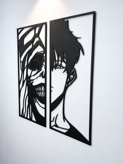 Duo de décorations de Sung Jin-Woo et de la statue du Dieu (Solo Leveling)