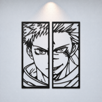 Duo de décorations Sukuna et Yuji (Jujutsu Kaisen)