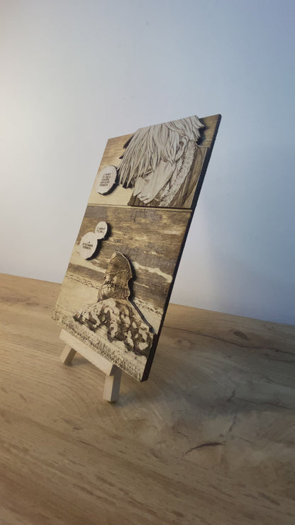 Gravure sur bois Vinland Saga - Thorfinn « I want to be a stronger person »
